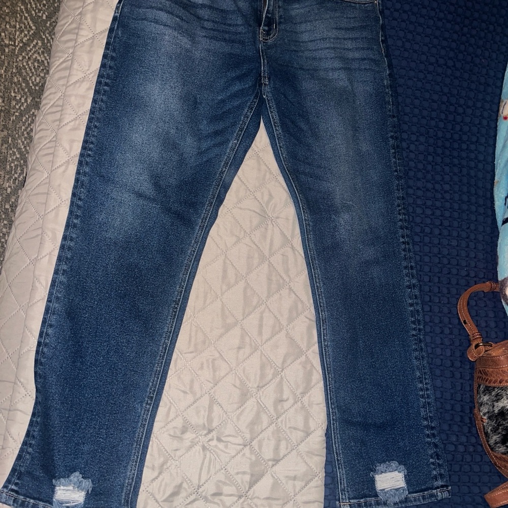 KanCan Dark Blue Ankle Jeans